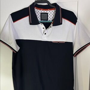 Stylish Black and White Polo Shirt